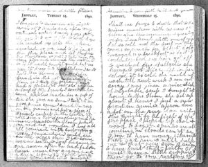 Scan of Emily French's diary
