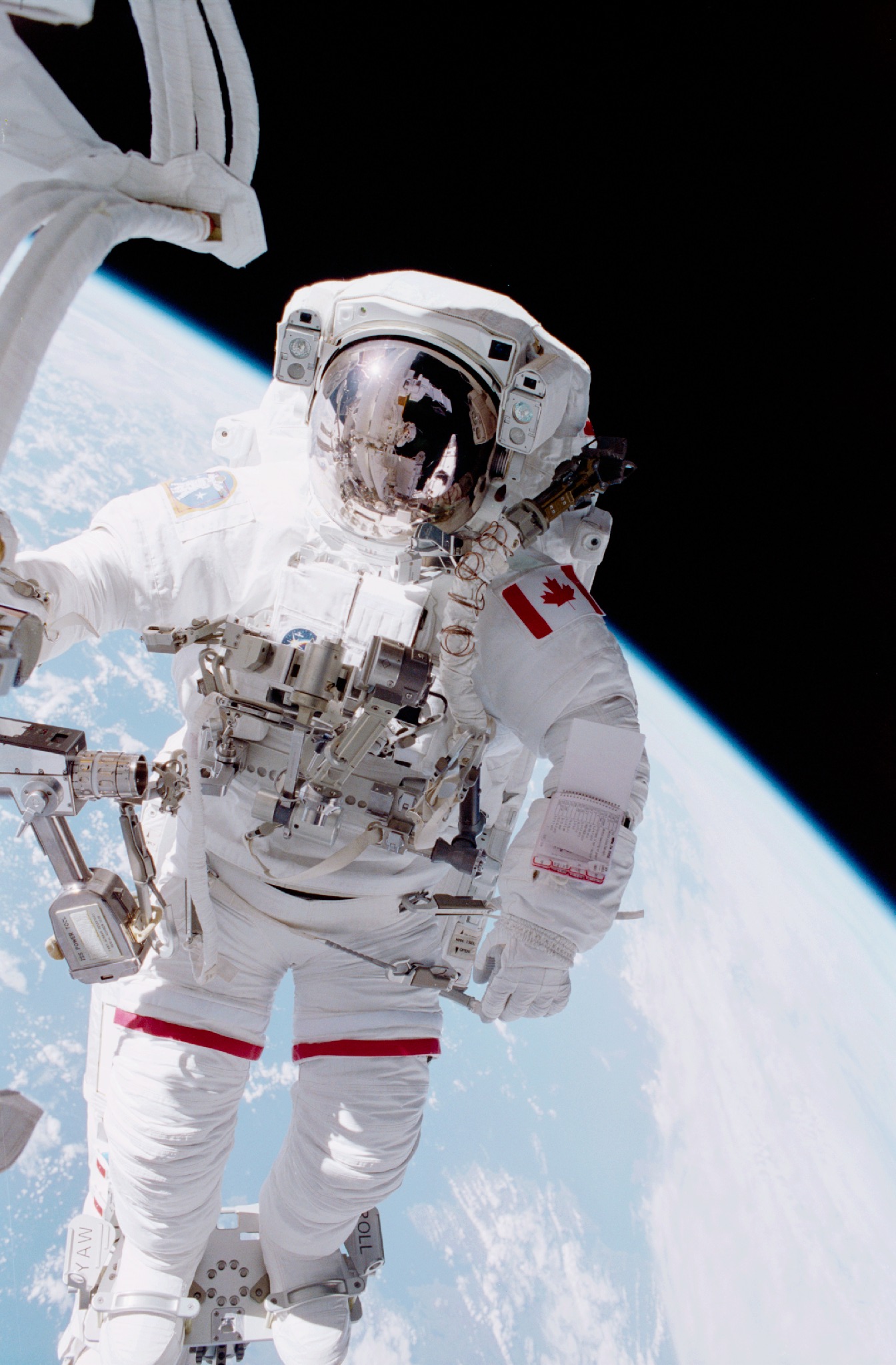 Astronaut Chris Hadfield on a spacewalk