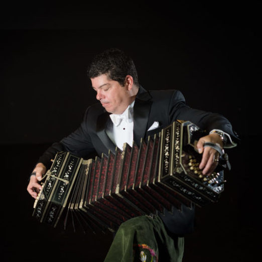 ROCO Guest Artist Richard Scofano, playing the bandoneón.