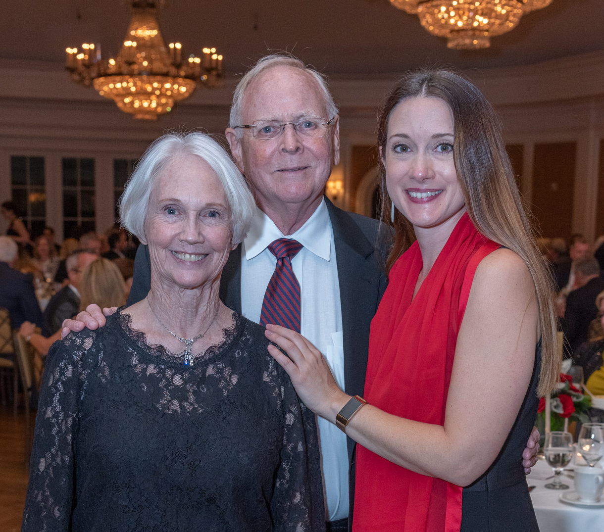 Principal Flute Brook Ferguson (right) with her Chair Sponsors Mary Margaret and Russ Schulze