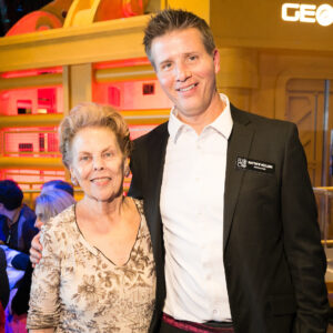 Mimi Lloyd, Honoree, with Principal Percussionist Matthew McClung