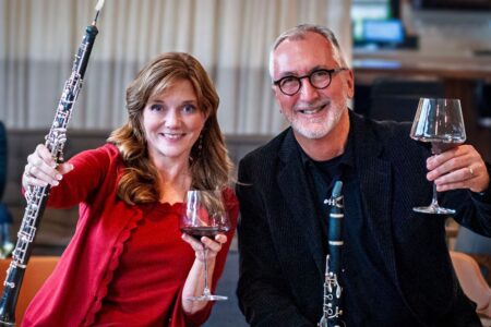 Alecia Lawyer and Nathan Williams at Padre's Wine Bar