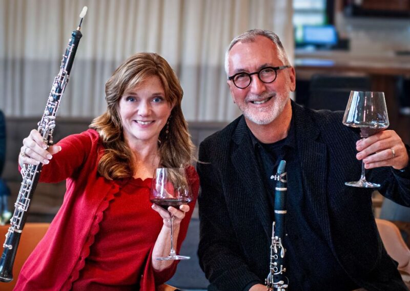 Alecia Lawyer and Nathan Williams at Padre's Wine Bar