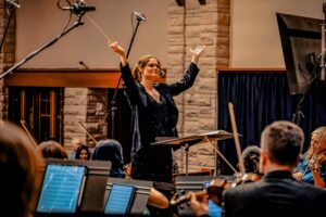 Delyana Lazarova conducts ROCO's chamber orchestra at the Church of St. John the Divine