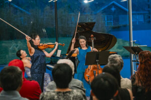 Kana Kimura, violin, Shino Hayashi, cello, Kana Mimaki, piano, at Asia Society Texas Center